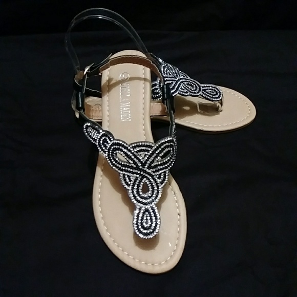 no brand Shoes - Stone top women's black sandals